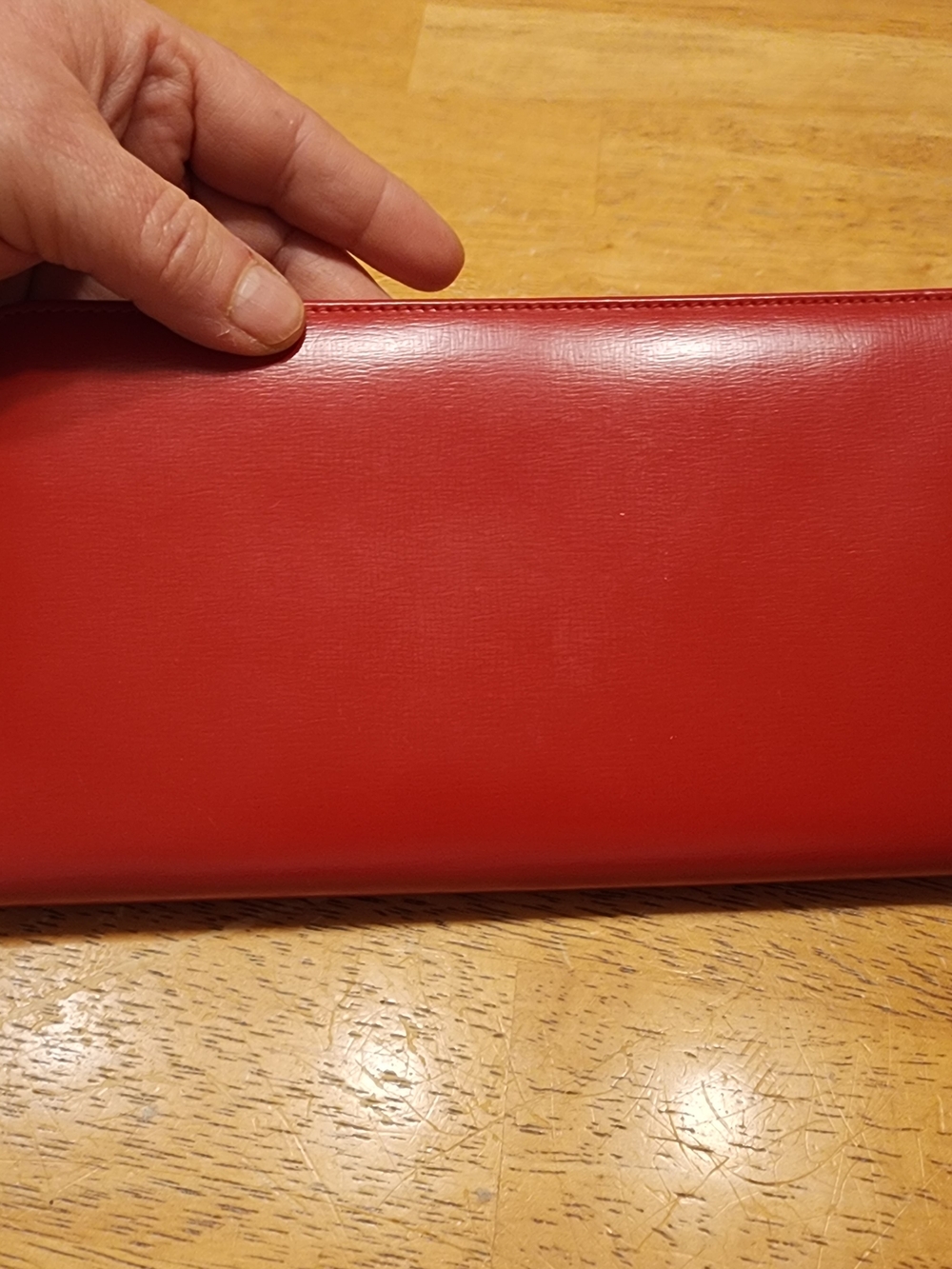 vintage Loewe red leather long wallet - Picture 2 of 16